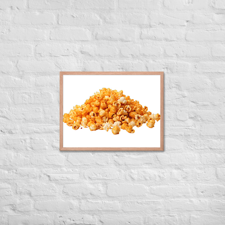 Spicy Cheese Popcorn Framed poster 🤤 from Yumify.AI