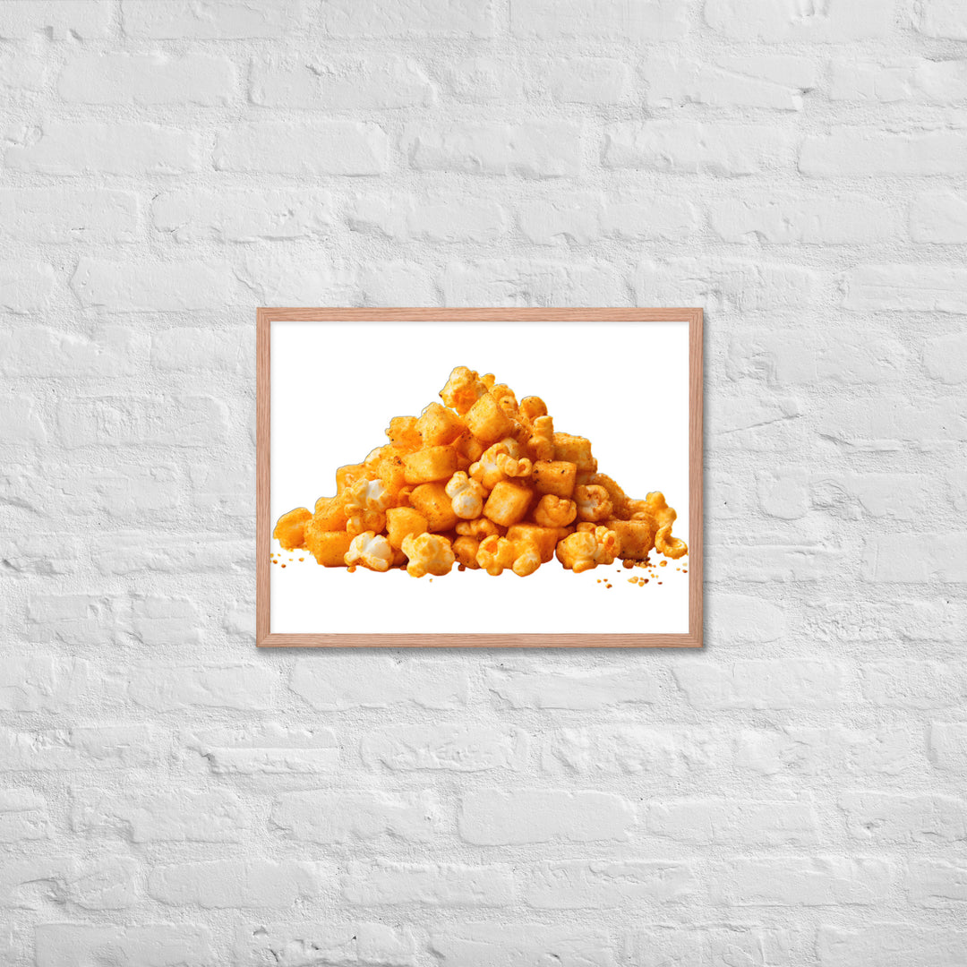 Spicy Cheese Popcorn Framed poster 🤤 from Yumify.AI