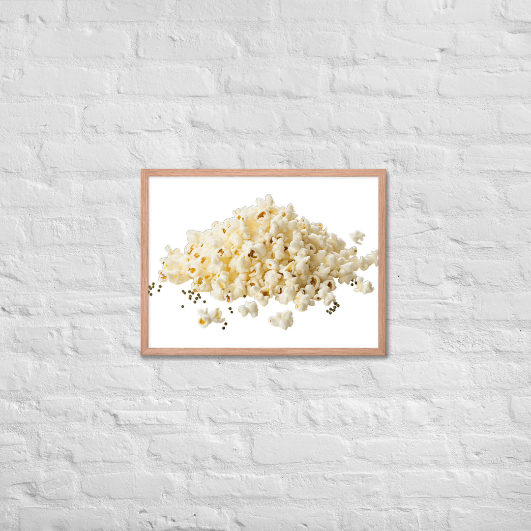 Sea Salt and Olive Oil Popcorn Framed poster 🤤 from Yumify.AI