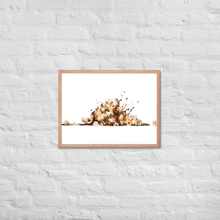 Chocolate Drizzle Popcorn Framed poster 🤤 from Yumify.AI