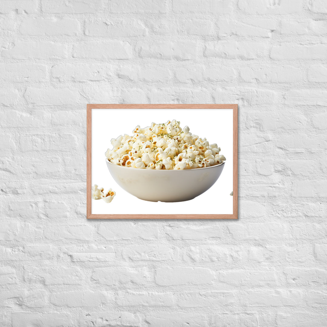 Sea Salt and Olive Oil Popcorn Framed poster 🤤 from Yumify.AI