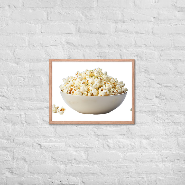 Sea Salt and Olive Oil Popcorn Framed poster 🤤 from Yumify.AI