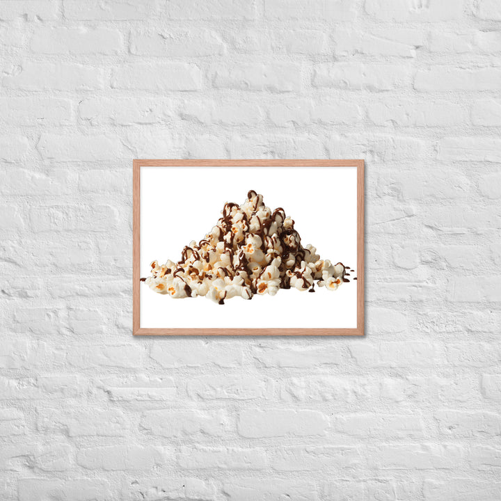 Chocolate Drizzle Popcorn Framed poster 🤤 from Yumify.AI