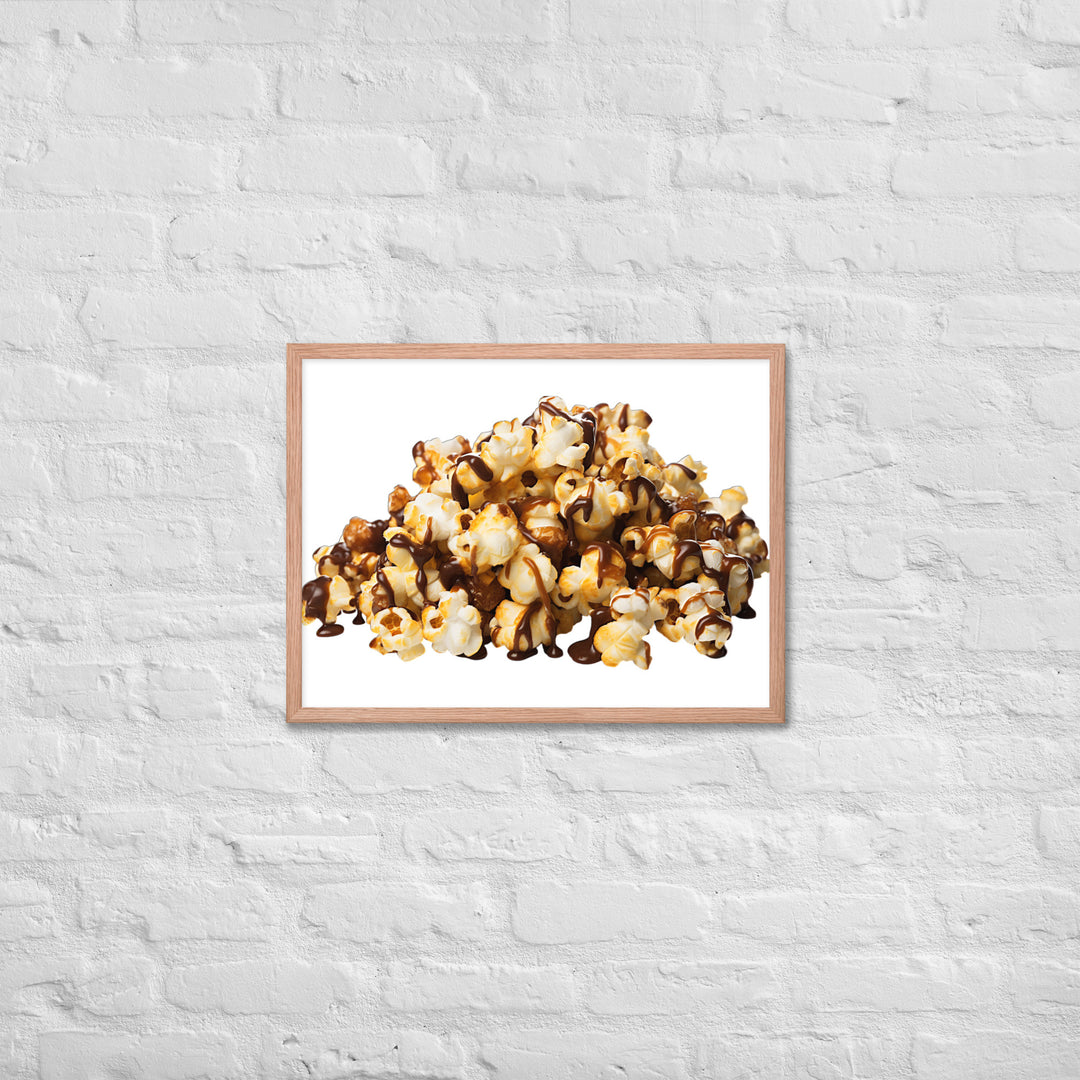 Chocolate Drizzle Popcorn Framed poster 🤤 from Yumify.AI