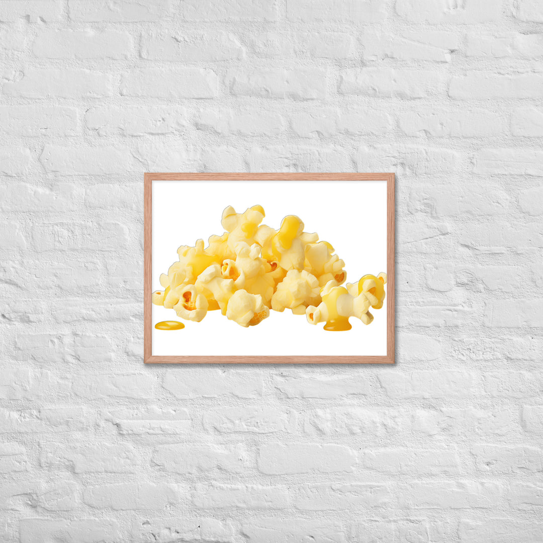 Butter Drizzled Popcorn Framed poster 🤤 from Yumify.AI