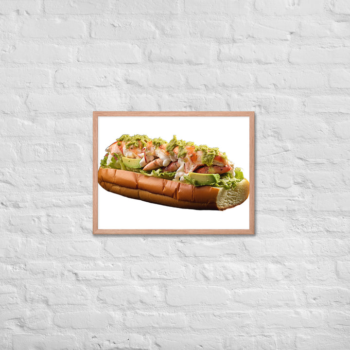 Avocado Lobster Roll Framed poster 🤤 from Yumify.AI