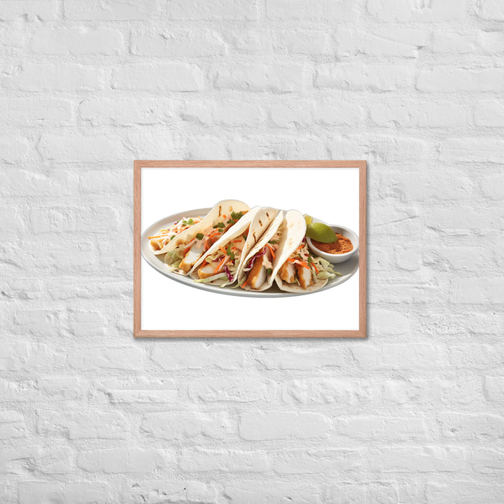 Soft Fish Tacos Delight Framed poster 🤤 from Yumify.AI