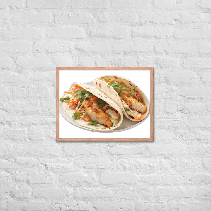 Soft Fish Tacos Delight Framed poster 🤤 from Yumify.AI