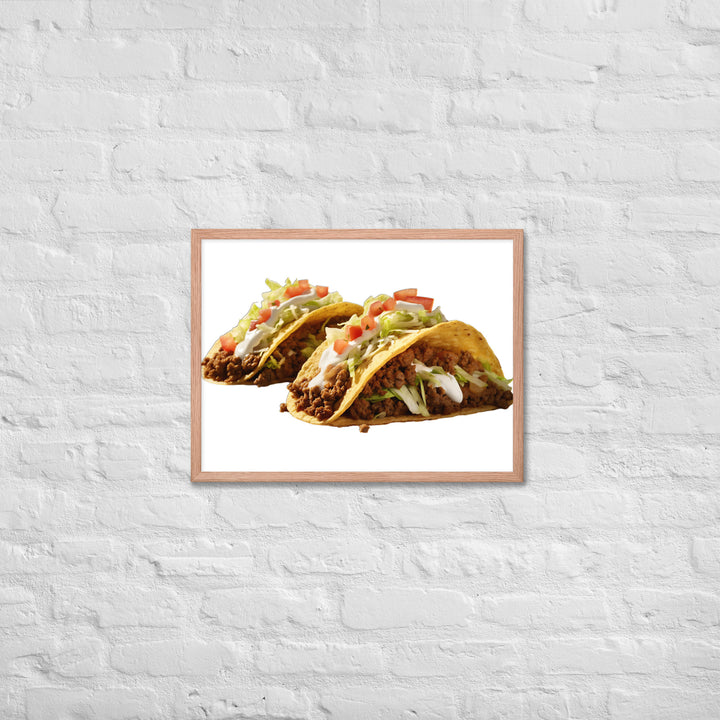 Crispy Beef Tacos Feast Framed poster 🤤 from Yumify.AI