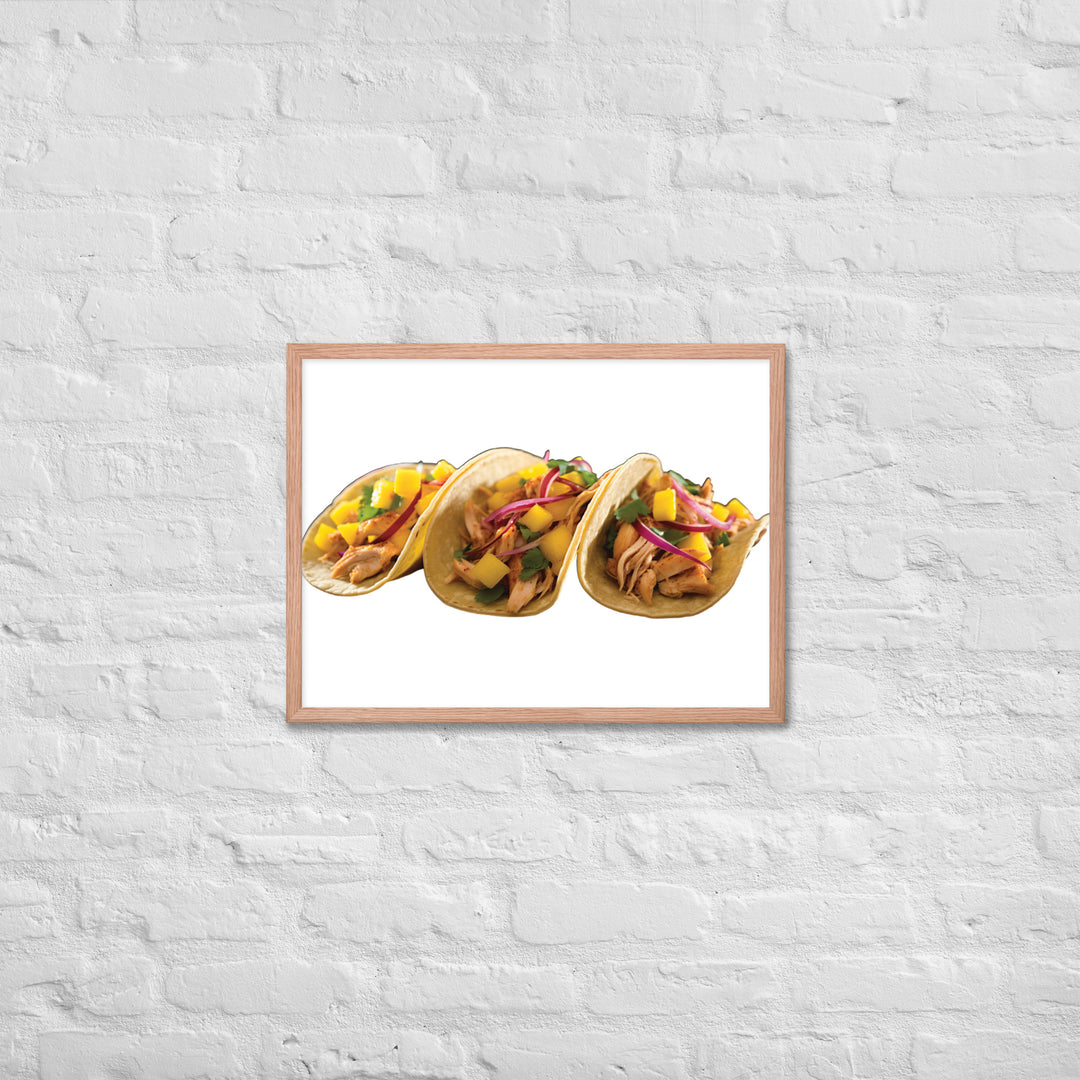 Chicken Tacos with Mango Salsa Framed poster 🤤 from Yumify.AI