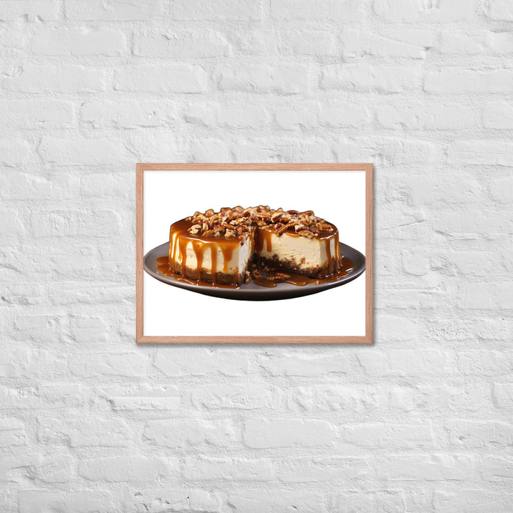 Salted Caramel Cheesecake Framed poster 🤤 from Yumify.AI