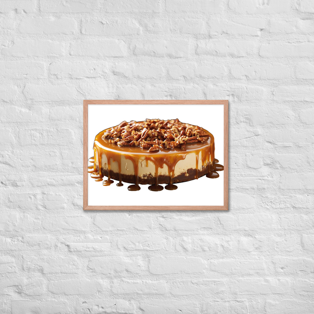 Salted Caramel Cheesecake Framed poster 🤤 from Yumify.AI