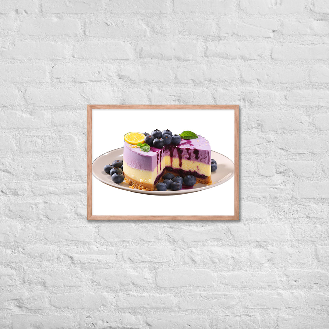 Lemon Blueberry Cheesecake Framed poster 🤤 from Yumify.AI