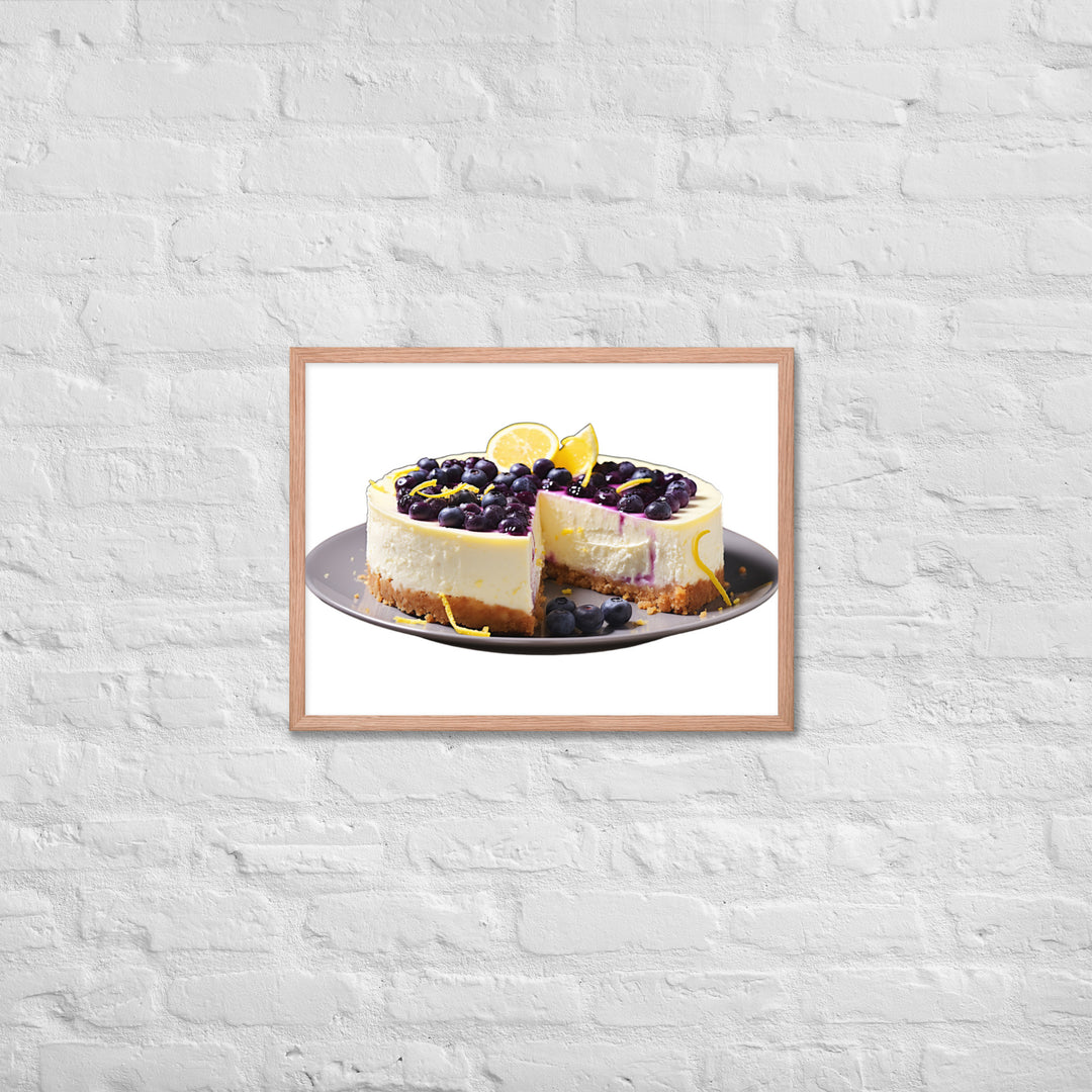 Lemon Blueberry Cheesecake Framed poster 🤤 from Yumify.AI