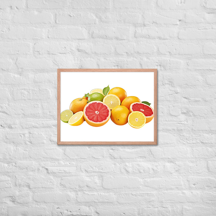 Tangy Citrus Medle Framed poster 🤤 from Yumify.AI