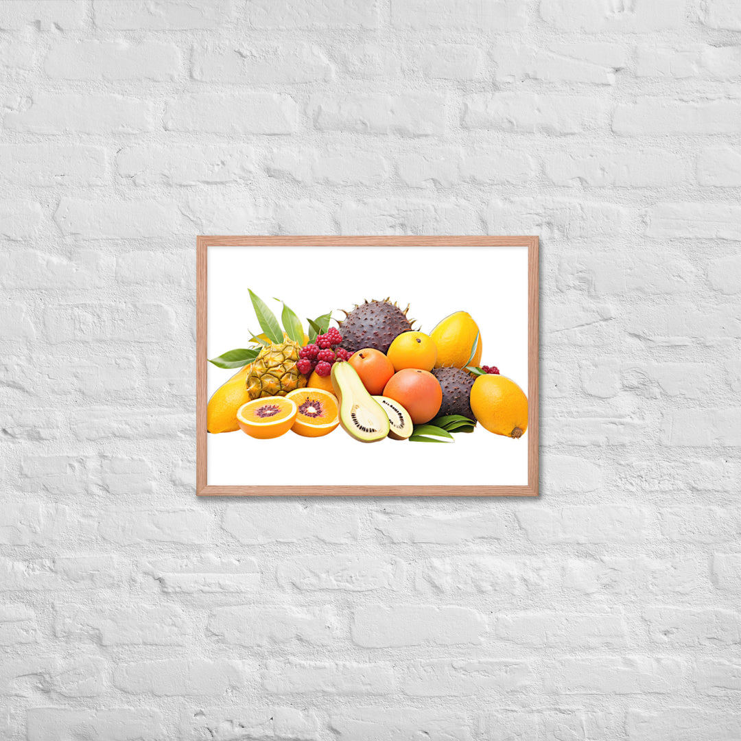 Exotic Tropical Fruits Framed poster 🤤 from Yumify.AI