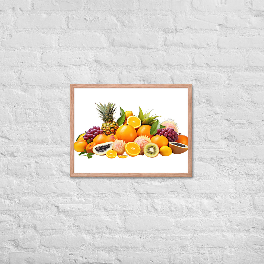 Exotic Tropical Fruits Framed poster 🤤 from Yumify.AI