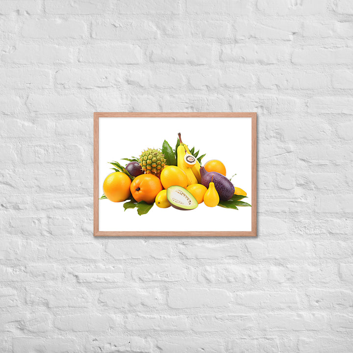 Exotic Tropical Fruits Framed poster 🤤 from Yumify.AI