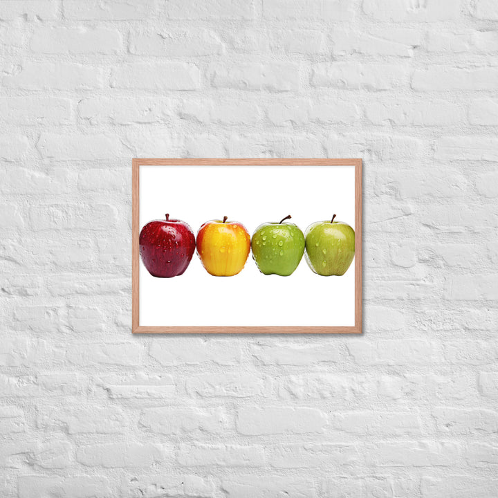 Crunchy Apple Quartet Framed poster 🤤 from Yumify.AI