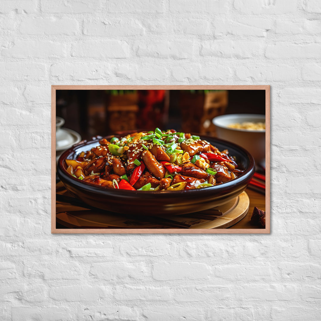 Kung Pao Chicken Framed poster 🤤 from Yumify.AI