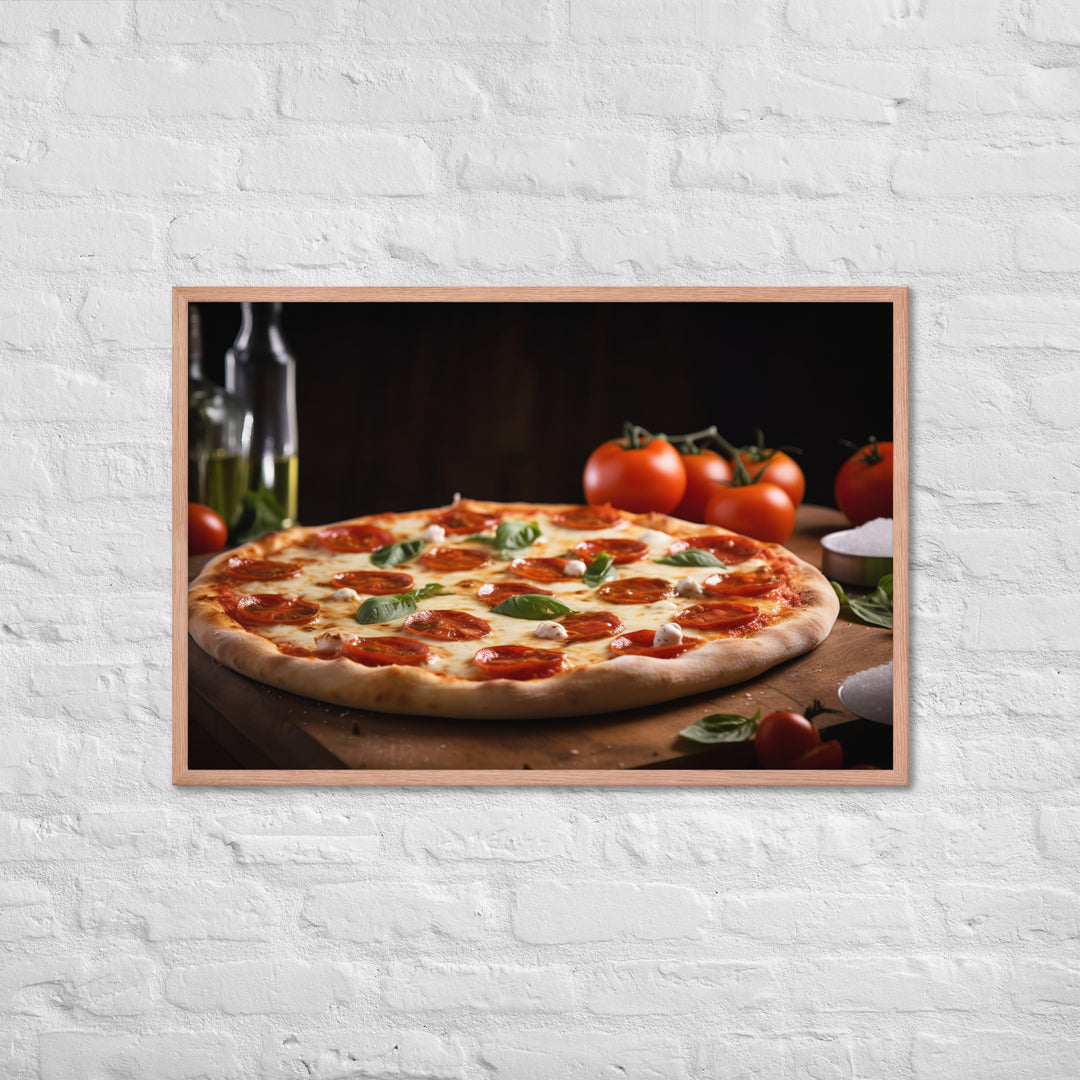 Pizza Margherita Framed poster 🤤 from Yumify.AI