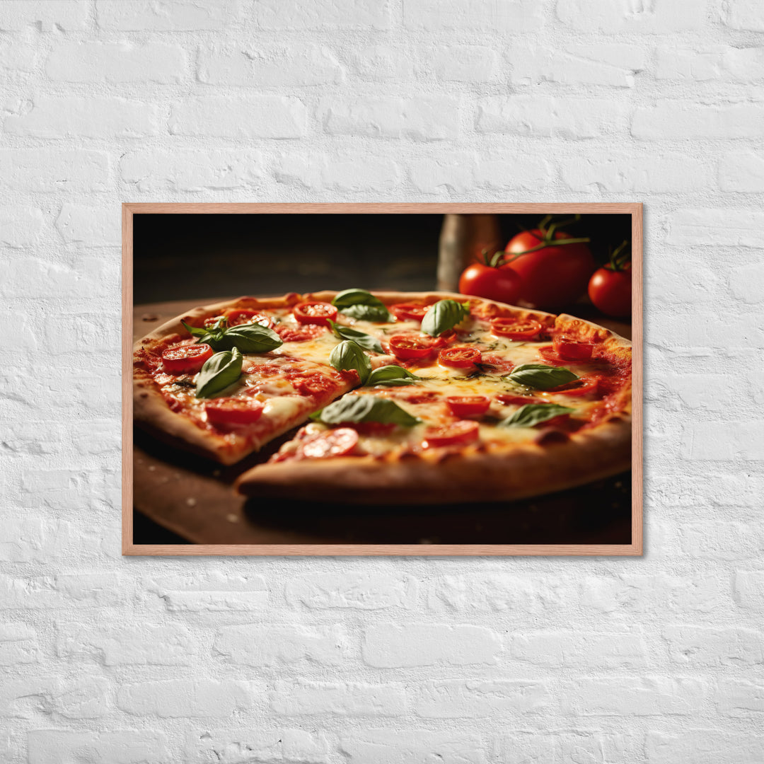 Pizza Margherita Framed poster 🤤 from Yumify.AI