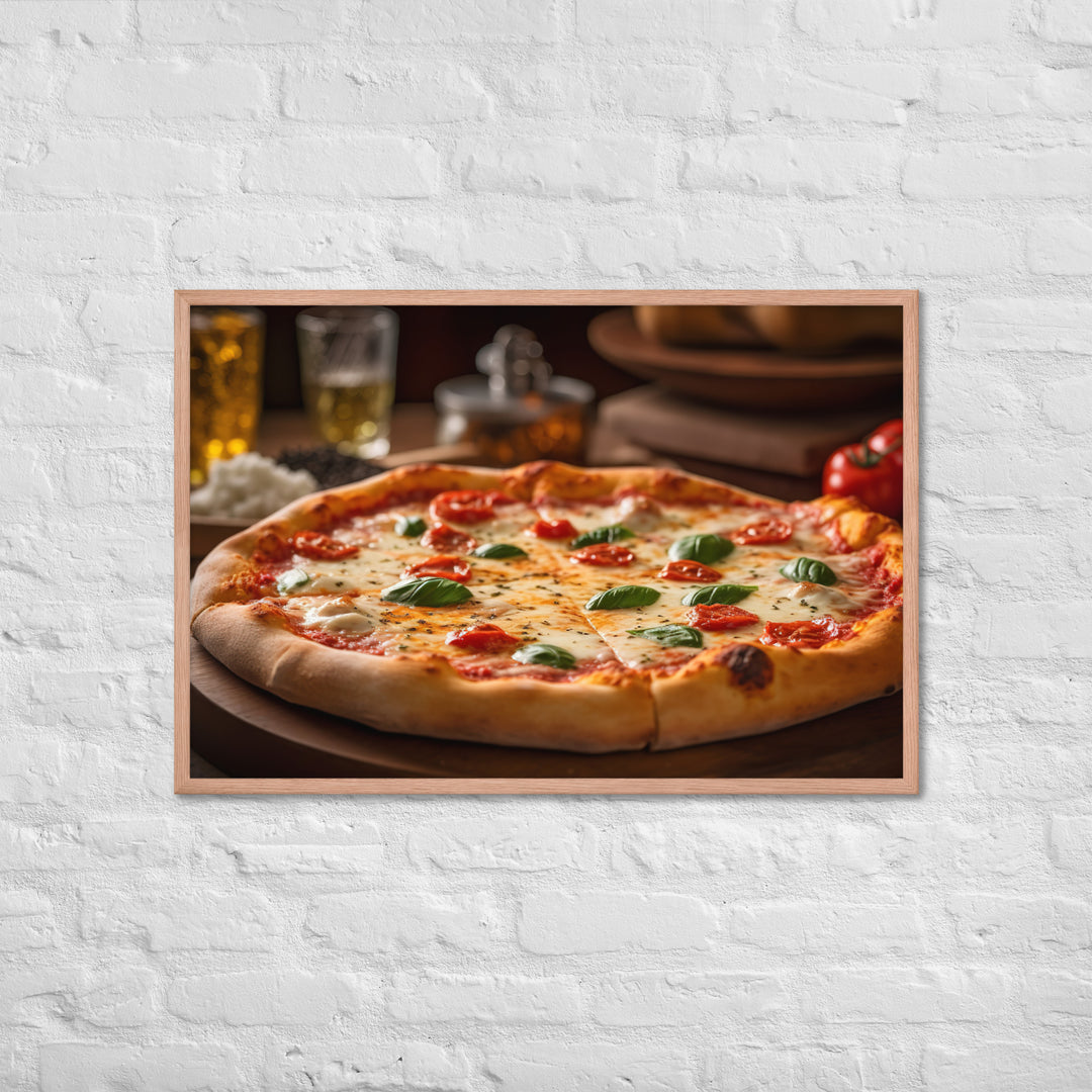 Pizza Margherita Framed poster 🤤 from Yumify.AI