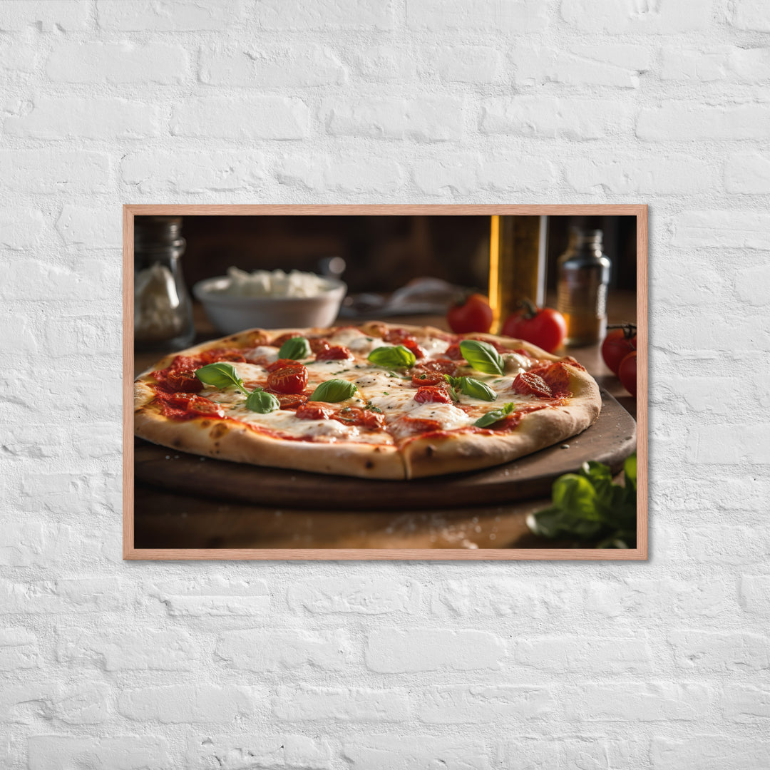 Pizza Margherita Framed poster 🤤 from Yumify.AI