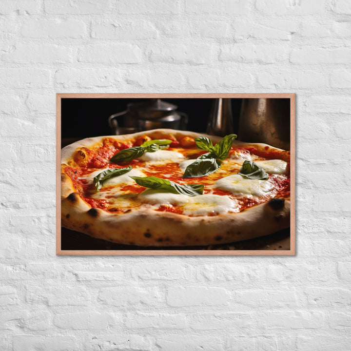 Pizza Margherita Framed poster 🤤 from Yumify.AI