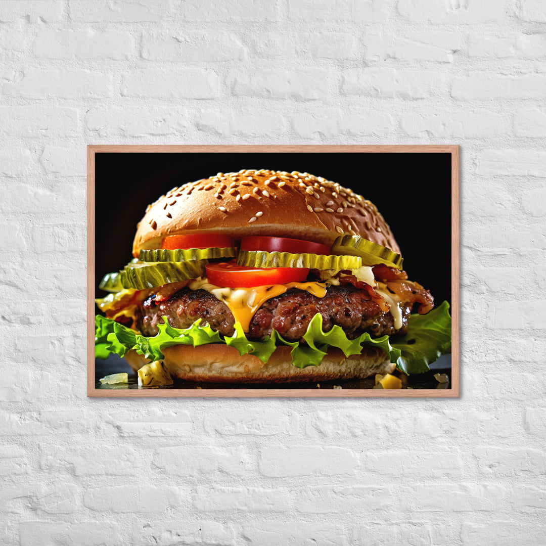 Hamburger Framed poster 🤤 from Yumify.AI