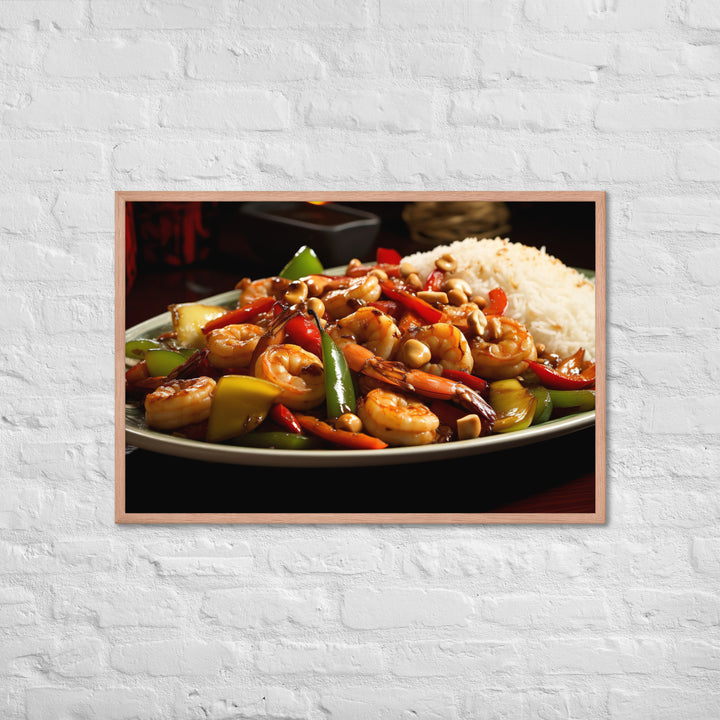 Kung Pao Shrimp Framed poster 🤤 from Yumify.AI