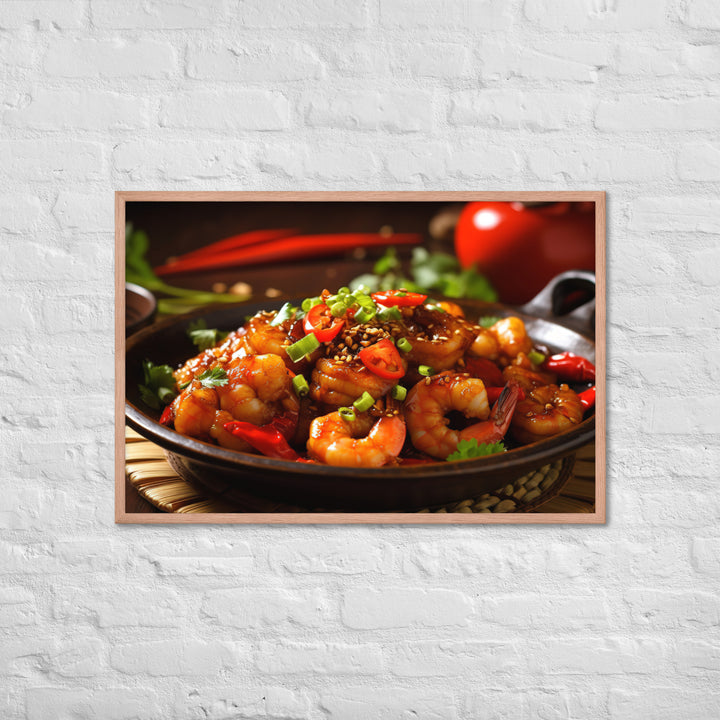 Kung Pao Shrimp Framed poster 🤤 from Yumify.AI