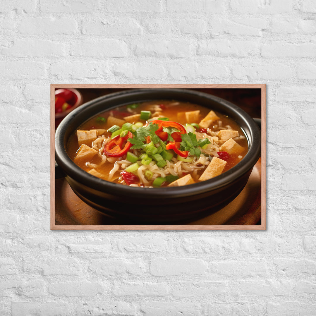 Hot and Sour Soup Framed poster 🤤 from Yumify.AI