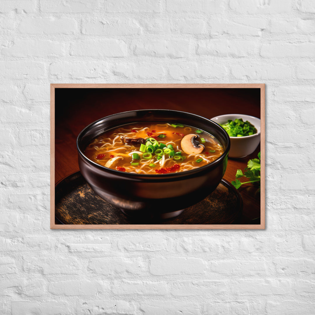 Hot and Sour Soup Framed poster 🤤 from Yumify.AI