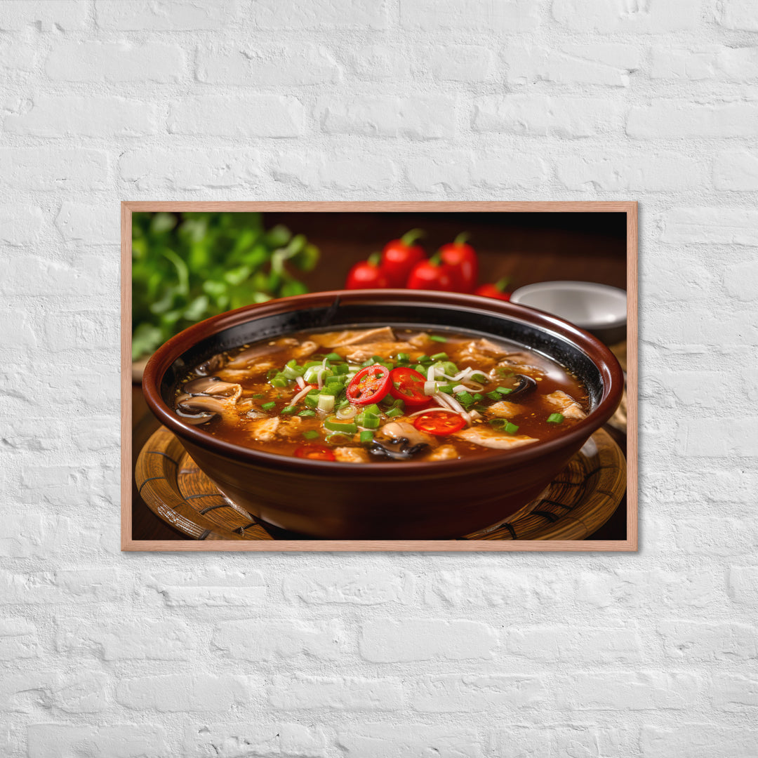 Hot and Sour Soup Framed poster 🤤 from Yumify.AI