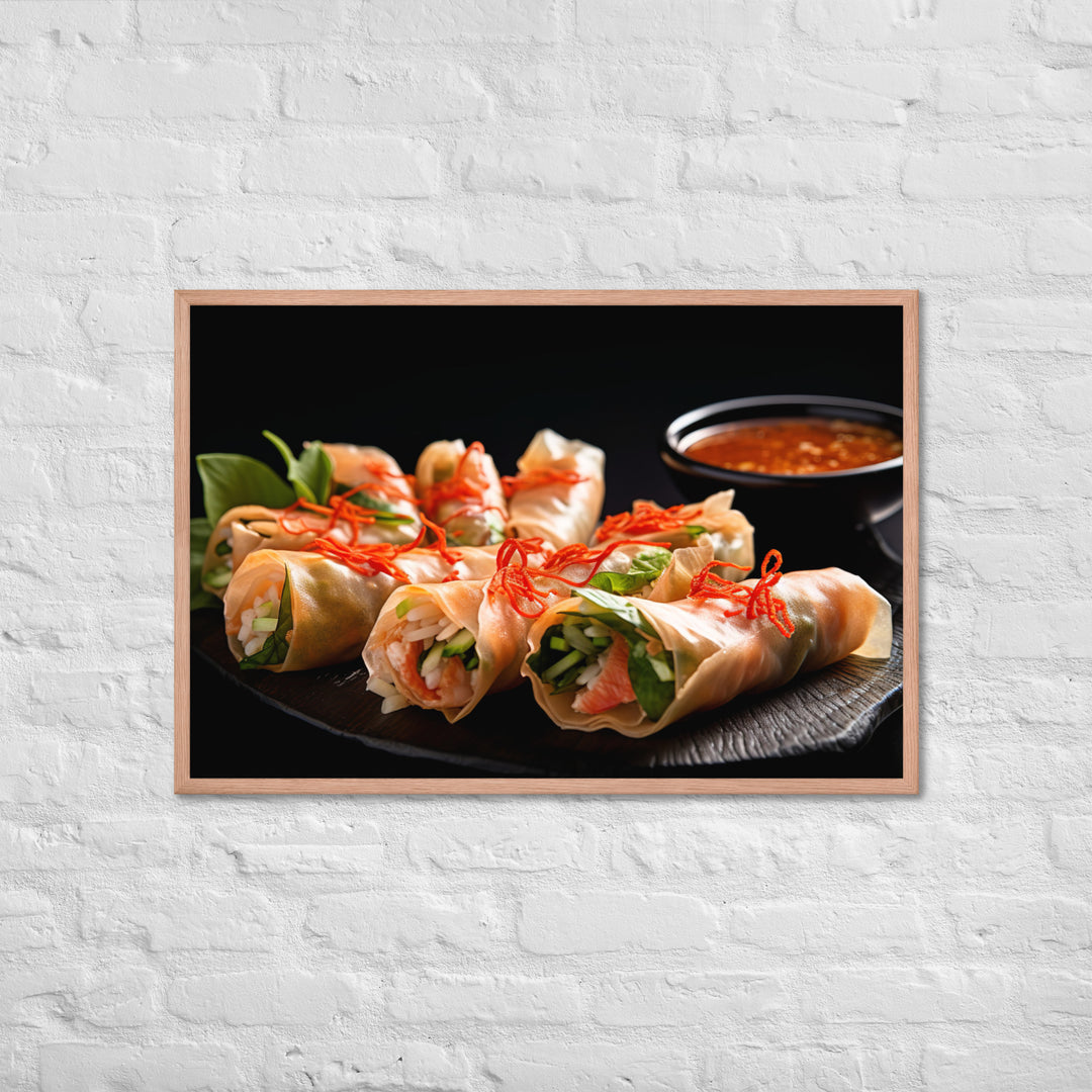 Spring Rolls Framed poster 🤤 from Yumify.AI