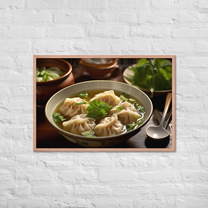 Wonton Soup Framed poster 🤤 from Yumify.AI