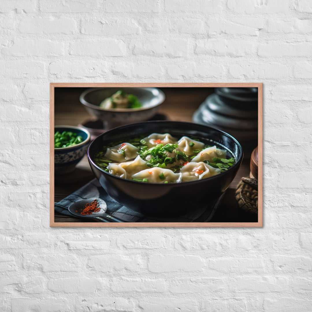 Wonton Soup Framed poster 🤤 from Yumify.AI