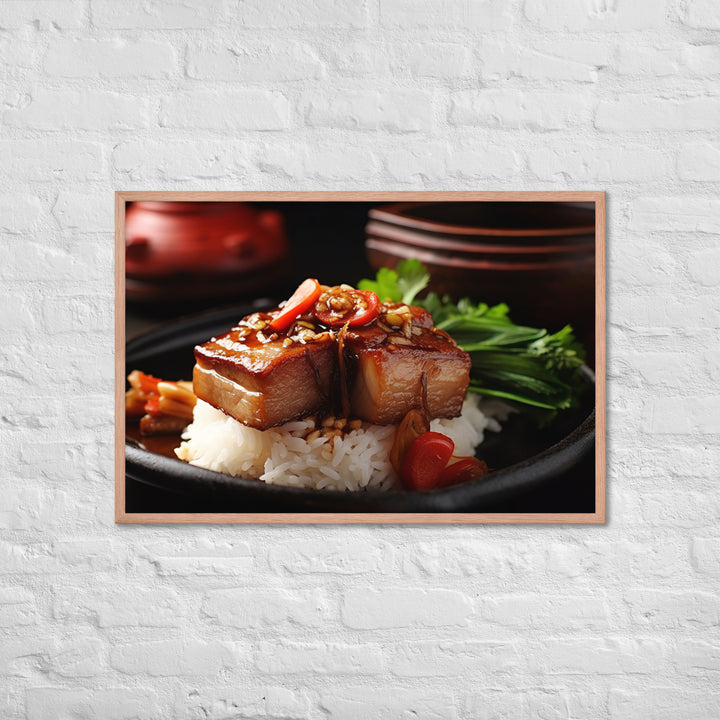 Braised Pork Belly Framed poster 🤤 from Yumify.AI