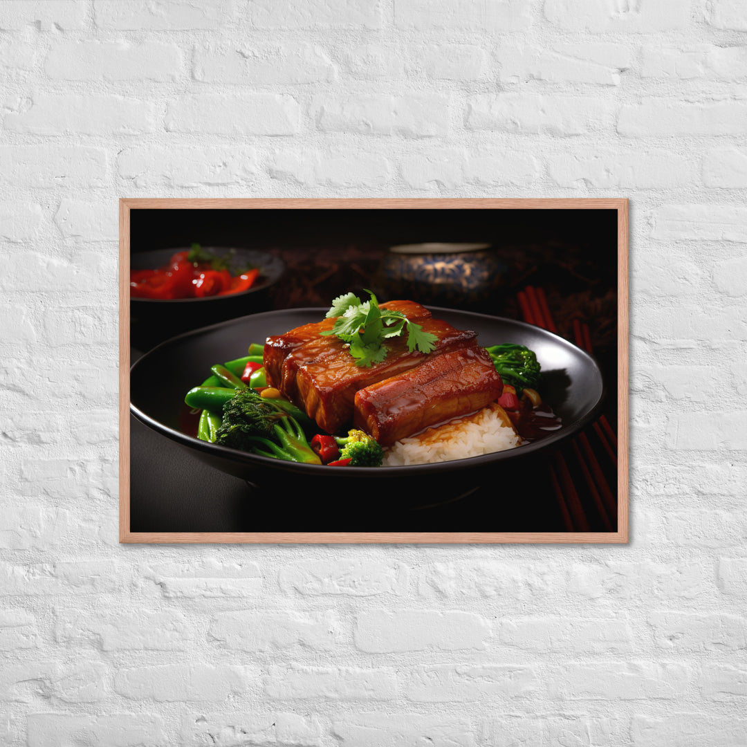 Braised Pork Belly Framed poster 🤤 from Yumify.AI