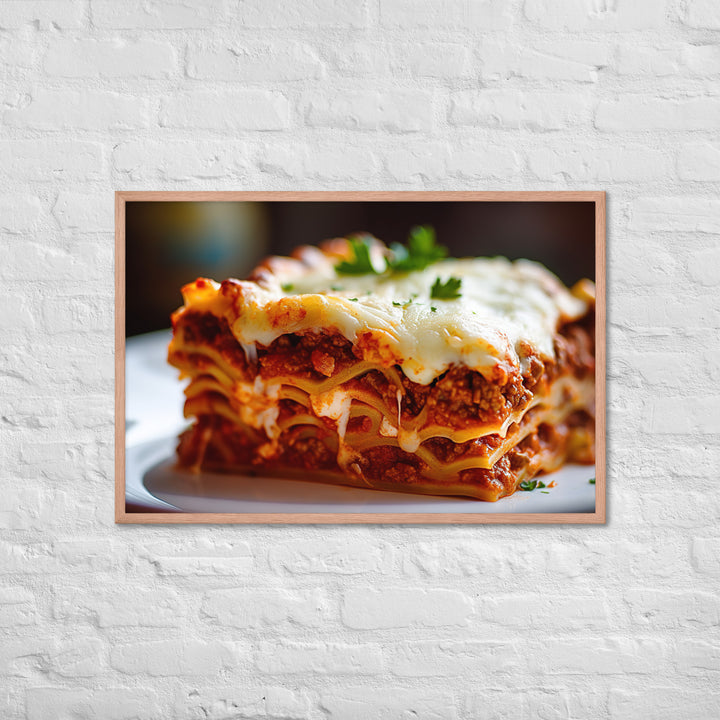 Lasagna Framed poster 🤤 from Yumify.AI