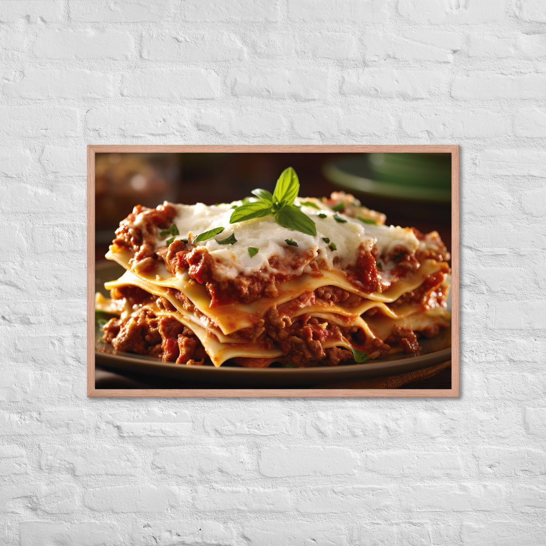 Lasagna Framed poster 🤤 from Yumify.AI