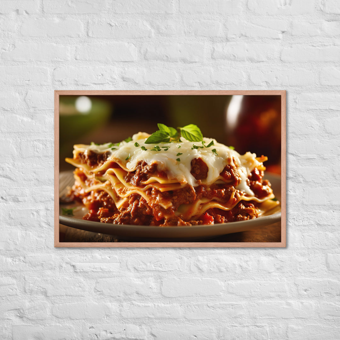 Lasagna Framed poster 🤤 from Yumify.AI