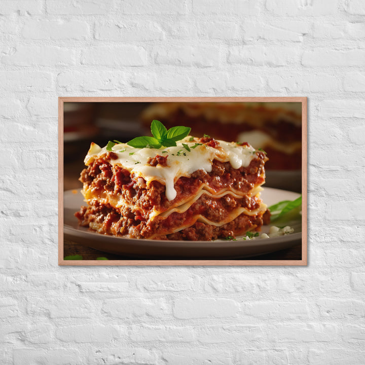 Lasagna Framed poster 🤤 from Yumify.AI