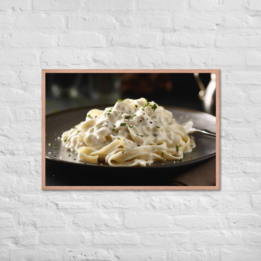 Fettuccine Alfredo Framed poster 🤤 from Yumify.AI