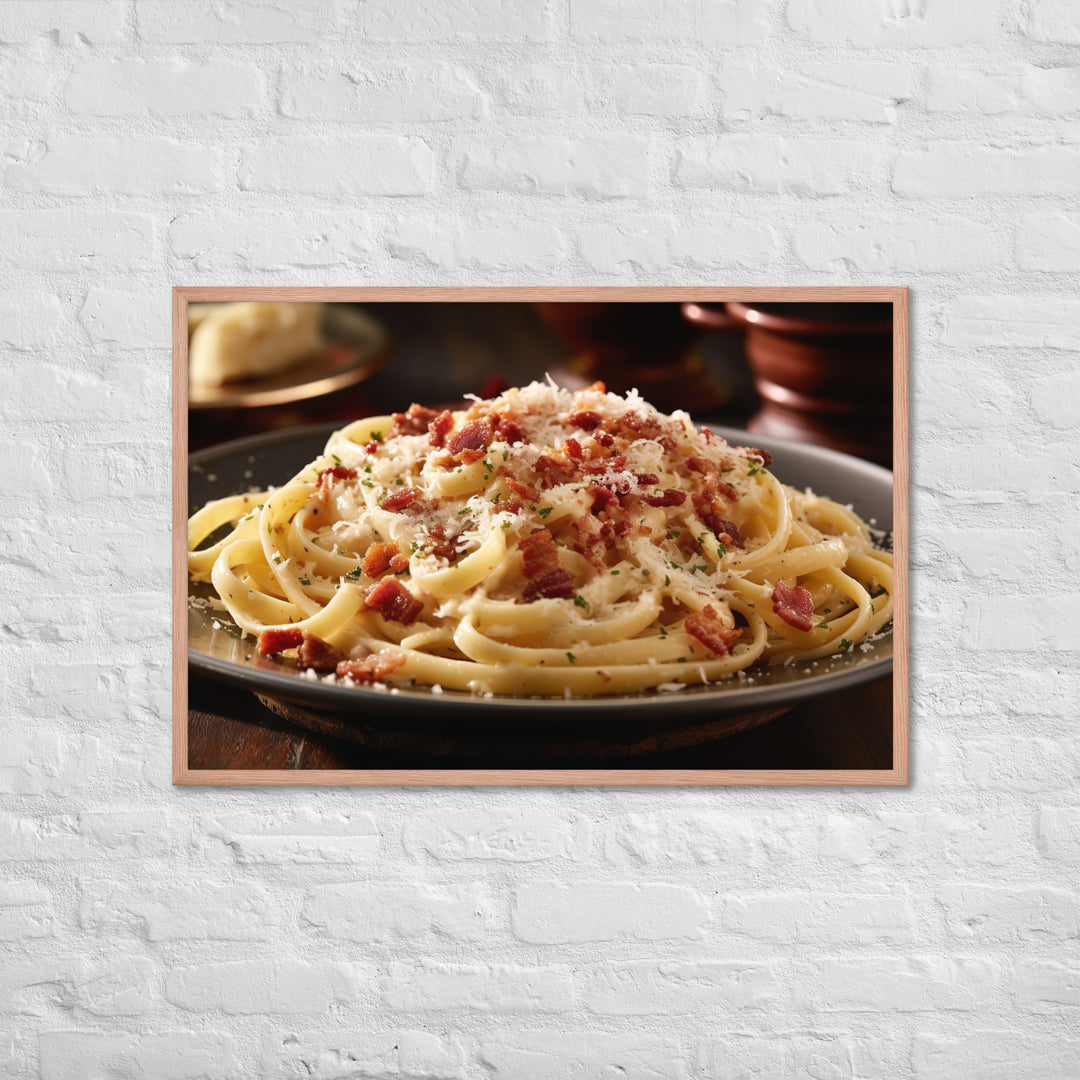 Carbonara Framed poster 🤤 from Yumify.AI