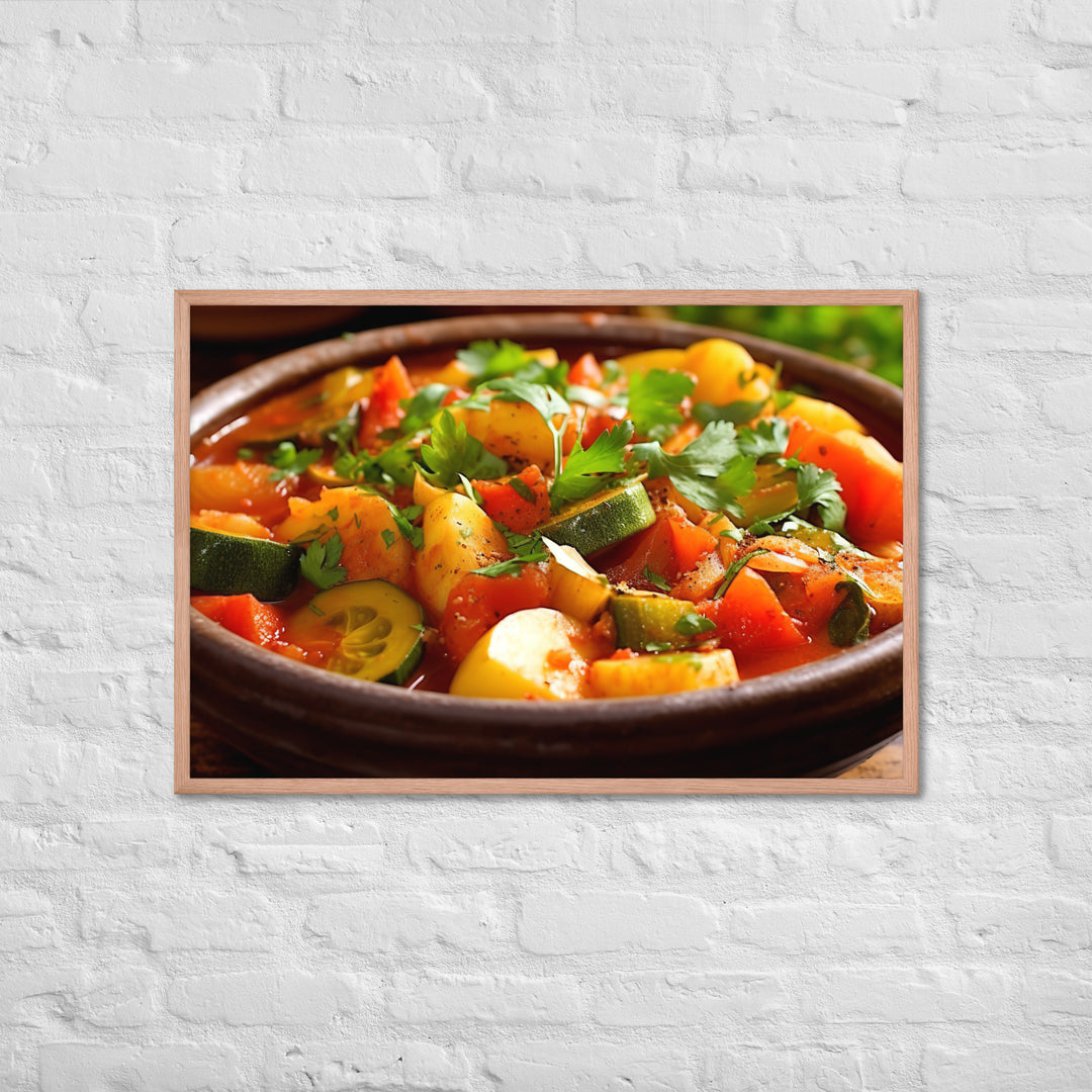 Moroccan Vegetable Stew Framed poster 🤤 from Yumify.AI