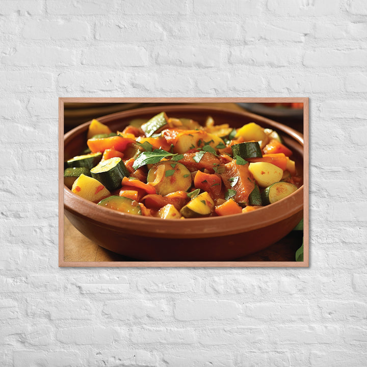 Moroccan Vegetable Stew Framed poster 🤤 from Yumify.AI