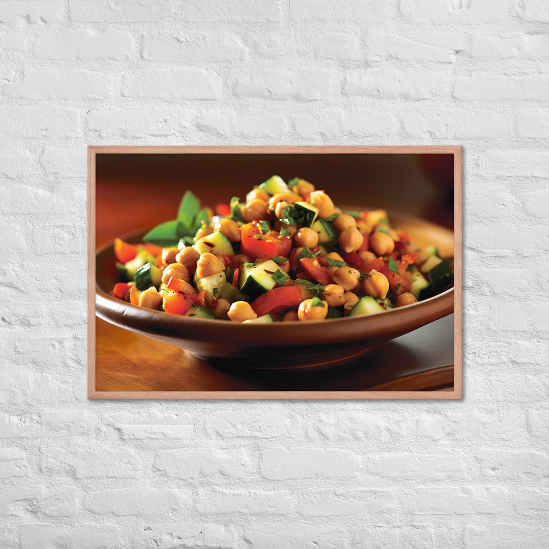 Moroccan Chickpea Salad Framed poster 🤤 from Yumify.AI