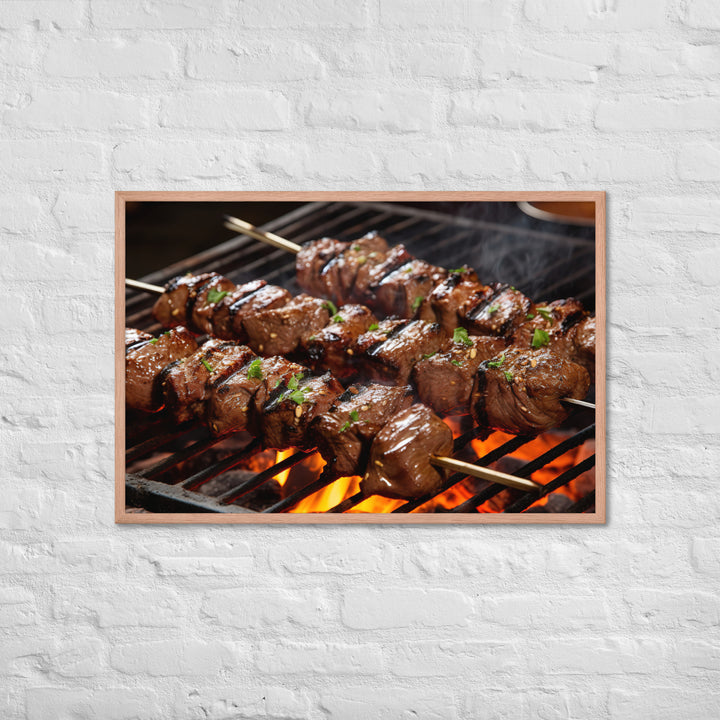 Beef Kebabs Framed poster 🤤 from Yumify.AI